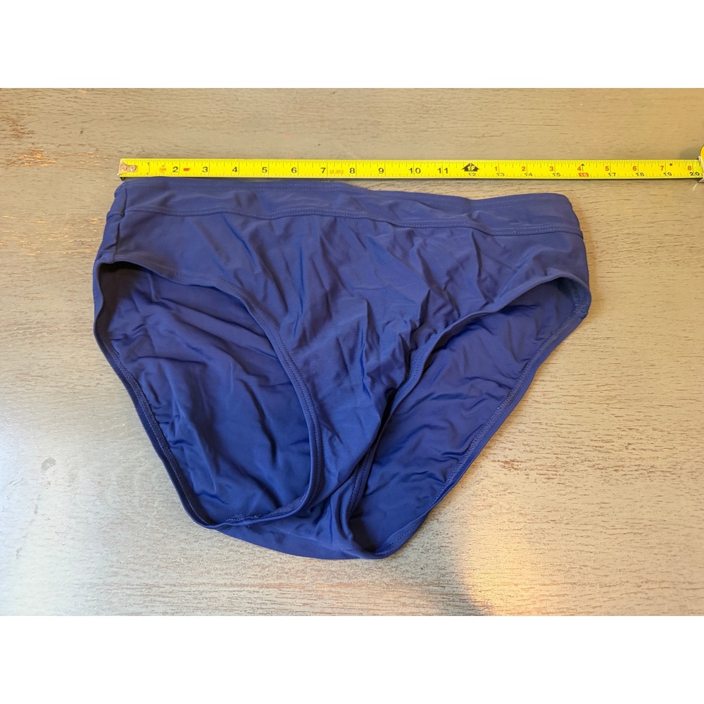 Croft & Barrow Womens Navy Blue High Waist Bikini Swim Bottoms Size Medium
